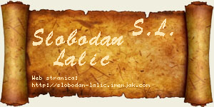 Slobodan Lalić vizit kartica